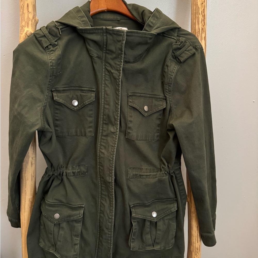 Market & Spruce - Olive Green Women's Utility Jacket - Picture 10 of 10